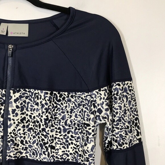 Athleta Blue 1/4 Zip Pullover Lightweight Women's Size Small Athletic Sweatshirt - Picture 4 of 9